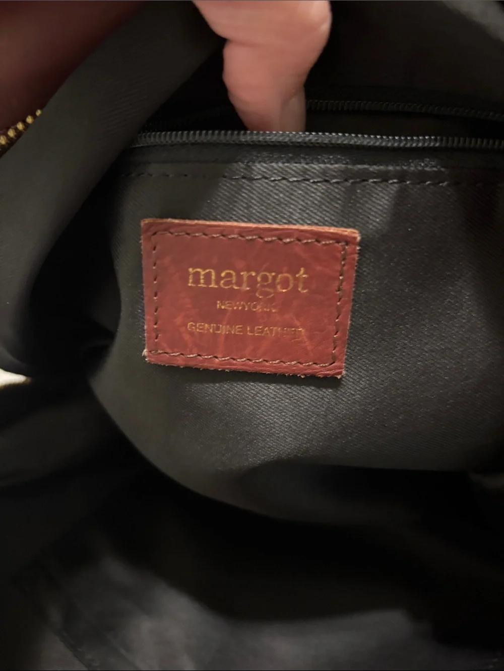 Margot New York Burgundy Genuine Leather Hobo Shoulder Bag with Tassel